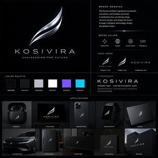 Kosivira brand identity - Engineering the Future